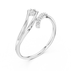 Anillo Clásico de Diamantes Cultivados en Laboratorio para Mujer, Oro Blanco de 18 Quilates con Baño de Rodio, Certificado, para Compromiso, Boda, Regalo - Product Image 1