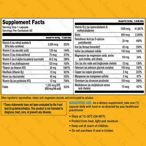 Özel etiket demir ile <span class=keywords><strong>Multivitamin</strong></span>, 60 hızlı çözünen tabletler erkekler için şekersiz <span class=keywords><strong>Multivitamin</strong></span> vitaminleri, yetişkin - Product Image 4
