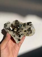 Pequeña Piedra Natural de Pirita en Bruto, Espécimen Mineral para Decoración del Hogar