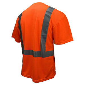 Camiseta de Seguridad Reflectante de Alta Visibilidad ANSI Clase 1 Personalizada al por Mayor, de Poliéster Impermeable con Bolsillo con Luz LED para Hombre - Product Image 6
