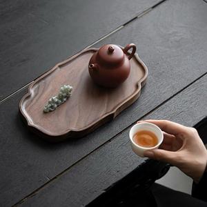 Plateau de service en bois fait main, moderne et luxueux, pour le petit-déjeuner, plateau de rangement naturel, organisateur de table à manger, cuisine, salle de bain, lave-vaisselle - Product Image 6
