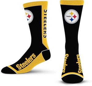 Calcetines Deportivos Pittsburgh Steelers Negros y Amarillos de Algodón Duradero, Bordados, Lavables a Máquina, Talla Grande - Product Image 1