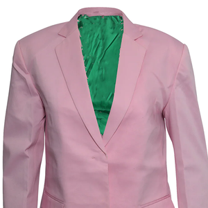 Blazer de la Hermandad Alpha Pink para Mujer, 100% Poliéster, Cierre de Cremallera, Doble Ribete, Chaqueta Formal Griega para Negocios, Impermeable, Envío Inmediato, Escolar - Product Image 5