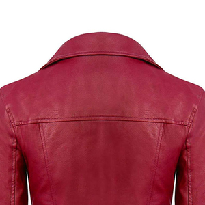 New Streetwear Style Long Sleeve Solid Women PU Leather Jacket with Embroidery and Button Closure Comfortable Fitness Best Sale - Product Image 5