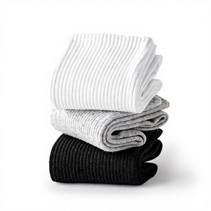 Chaussettes blanches pour adultes, 100% coton, respirantes, tricotées, couleur unie, décontractées, pour tous les jours, style été, coupe classique - Product Image 3