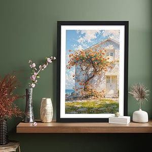 Cadre photo et poster rustique en bois massif fait main avec impression numérique couleur intégrale, pour montage mural ou sur table - Product Image 2