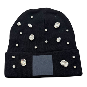 Black Rhinestone Beanie Hat Multicolor Gems Cuffed Knit <b>Winter</b> <b>Cap</b> Streetwear Custom Beanie Manufacturer Y2K Style Unisex <b>Winter</b> - Product Image 4