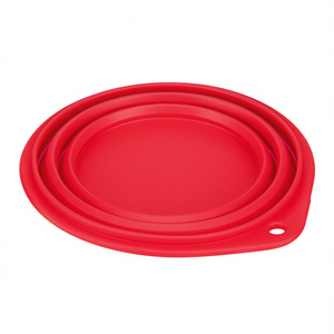 Gamelle de voyage pliable en silicone 2 L 22 cm rouge pour chiens et chats - Product Image 3