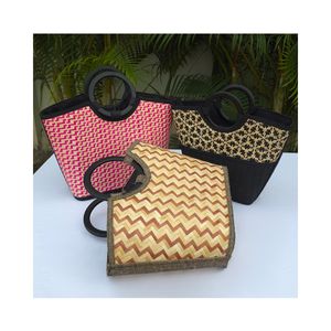 Sac à main rectangulaire en bambou fait main, écologique, léger et durable avec fermeture éclair, capacité 3L+, idéal pour les voyages et l'usage quotidien - Product Image 5