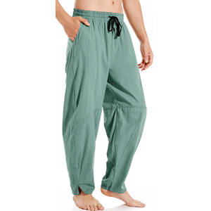 Pantalon Homme Streetwear Décontracté en Lin/Coton Lourd de Haute Qualité, Fabriqué Professionnellement, Taille Mi-Haute Droite - Product Image 1