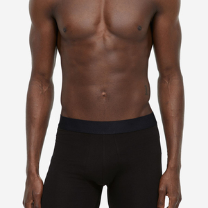 Nuevos Calzoncillos Boxer Elásticos de Algodón Antiestático para Hombre, Cómodos, de Tiro Medio, con Logotipo en la Cintura, Alta Calidad, ODM, 1 unidad/bolsa de polietileno - Product Image 5