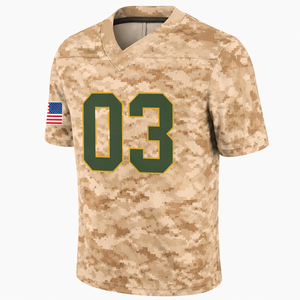 Jersey de Fútbol Americano Personalizado, Transpirable, que Absorbe la Humedad, Tallas Grandes, OEM, Marca Privada, Clubes, Equipos, Ligas, Escuelas Deportivas, Manga Corta - Product Image 2