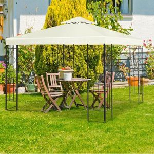 Gazebo da Giardino a 2 Livelli 3x3 Metri, Tenda a Baldacchino Stile Pergola - Product Image 2