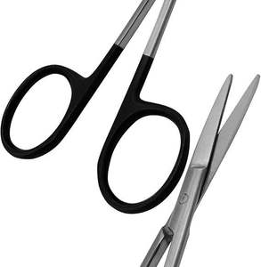 กรรไกรตัดเยื่อหุ้มเลือด RSI TC Super Cut คุณภาพสูง ขนาด 4.5 นิ้ว ใบมีดตรง ด้ามจับสีดำ ใช้ครั้งเดียวสำหรับการผ่าตัด ได้รับการรับรองมาตรฐาน CE - Product Image 2