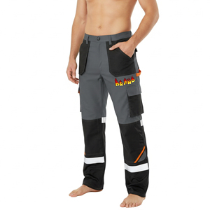 Vêtements de travail d'hiver haute visibilité, pantalon en polyester réfléchissant imperméable, haute visibilité, sécurité CLASSE 2, pantalon de sécurité durable pour hommes, LED - Product Image 4