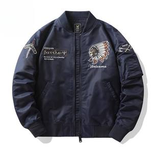 Herens bomberjack, lichtgewicht, met rits, casual streetwear, winddicht, varsity jack, op maat gemaakte groothandel, piloten/aviator jack - Product Image 3