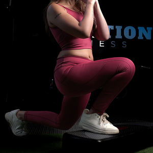 Ensemble de sport 2 pièces sans couture à imprimé écossais pour femme, séchage rapide, taille haute, anti-choc, respirant, idéal pour le yoga et le fitness en extérieur - Product Image 3