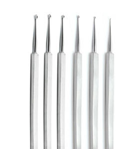 Juego de Curetas para Calázion Meyhoefer, 6 Piezas, Instrumentos Quirúrgicos ORL, Nylon, Manual, Certificado CE - Product Image 3