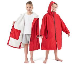 Peignoir de bain à manches longues pour enfants, doublé polaire, coupe-vent, pour la natation, le surf et les sports de plein air, pour garçons et filles, serviette de plage, peignoir de bain - Product Image 1