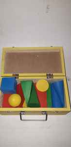 Wooden & Plastic Geometric Solids 3D Shapes Geometry Model Kit with Metal <b>Storage</b> <b>Box</b> Educational Math & Physics Teaching Aid - Product Image 4