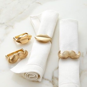 Minimal <b>Round</b> Gold Napkin Ring Modern Metal Linen Holder Elegant Dining <b>Table</b> Wedding Decor Accessory - Product Image 6