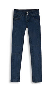 Pantalones vaqueros de mezclilla ajustados de moda para mujer, jeans azules lavados de talla grande, pantalones acampanados para mujer, pantalones vaqueros con logo personalizado en venta - Product Image 2