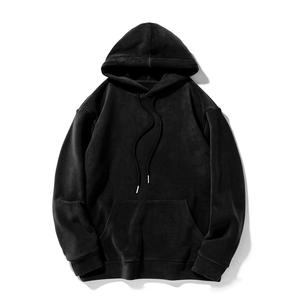 Custom Autumn and Winter 350g New <b>Fleece</b> <b>Jumper</b> Solid Color Plus <b>Fleece</b> Hoodie - Product Image 2