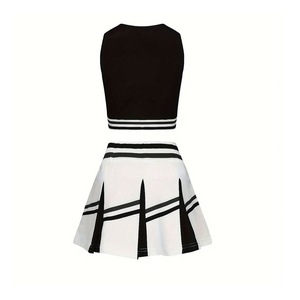 Uniformes de Animadoras Personalizados con Estampado, Manga Corta, Poliéster/Algodón Elástico, Conjuntos al por Mayor para Niños y Adultos, Ropa Técnica para Animadoras - Product Image 2