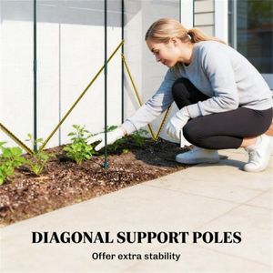 Mini Serra Portatile Bianca con Supporto per Piante per Giardino Domestico e Interni - Product Image 3