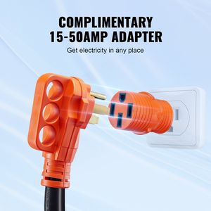 Cavo di prolunga per camper da 50 piedi |   50 Ampere per Impieghi Gravosi |   Cavo di Alimentazione STW per Camper |   Presa NEMA 14-50R/Femmina, Spina NEMA 14-50P/Maschio |   Indicatore LED | - Product Image 5