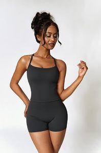 Meilleur prix Ensemble 2 pièces de sport pour femme : Débardeur de yoga sans couture et short cycliste taille haute, pour fitness, gym et entraînement - Product Image 3