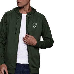 Sudadera con capucha de lana de algodón 100% para hombre, chaqueta de invierno con cremallera suave de calidad, logotipo bordado, patrón sólido, lavado a la piedra, fabricante directo - Product Image 4