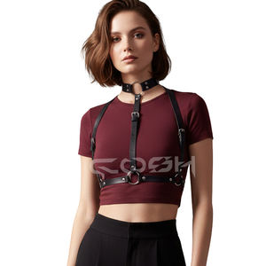 สายรัดตัวแบบปรับได้ทำจากหนัง – เข็มขัดคาดเอวแนวตั้งพร้อมฮาร์ดแวร์สีเงิน - Product Image 4