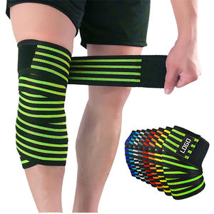 Genouillères de sport légères personnalisées en nylon et élasthanne, antidérapantes, avec fermeture auto-agrippante pour la protection professionnelle et la musculation - Product Image 3