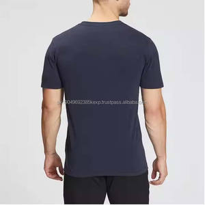 Camiseta de Microfibra para Hombre, Nuevo Diseño, Venta Caliente, Bordado Desgastado, Impresión Serigrafiada, Transpirable, de Algodón y Fibra de Bambú - Product Image 4