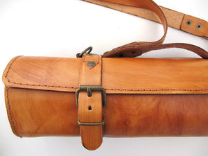 Sac à couteaux de chef professionnel léger, écologique, en cuir véritable, avec poches portables, 8 à 11 compartiments, LKR-0399 - Product Image 6