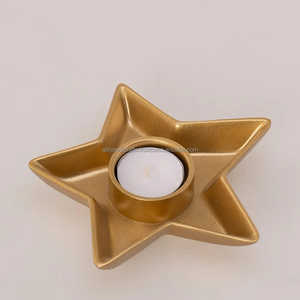 Flat Packaging Vintage Metal Leaf <b>Tealight</b> <b>Holder</b> - Solid Brass <b>Tealight</b> Stand Factory Export India - Product Image 3