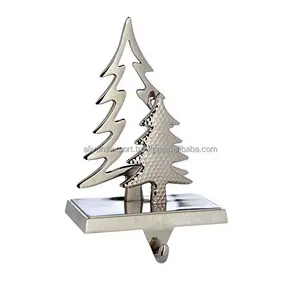 Рождественский Держатель для чулок с двойной тематикой дерева, несколько размеров, с индивидуальной отделкой, металлическая древесина и многие материалы, праздничные товары