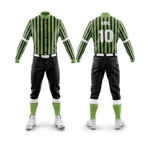 ชุดเครื่องแบบเบสบอลของผู้ชายผ้าโพลีเอสเตอร์100% ระบายอากาศได้ดีพร้อมโลโก้แบบกำหนดเองชื่อทีมบริการ OEM - Product Image 1