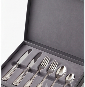 Ensemble de couverts classiques en métal avec design coquillage, finition miroir haute brillance, compatible lave-vaisselle, pour mariage et usage quotidien - Product Image 6