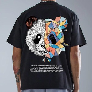 เสื้อยืดสตรีทสไตล์ย้อนยุคแบบสั่งทำพิเศษ ล้างสีแบบแอซิด ประดับด้วยคริสตัล ผ้าฝ้าย 100% พิมพ์ลาย เสื้อยืดผู้ชายทรงหลวม ไหล่ตก - Product Image 2