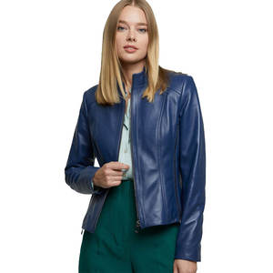 Chaqueta de Cuero Vacuno Personalizada para Mujer, Chaquetas de Fabricante al por Mayor de Primera Calidad - Product Image 5