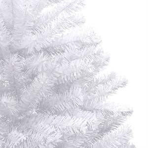 Arbre de Noël artificiel moyen blanc en PVC et métal avec charnières - Product Image 6