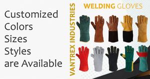 Gants de soudage en cuir de vachette pleine fleur renforcés, ignifuges, résistants, pour la construction et la lutte contre les incendies, sans latex - Product Image 4