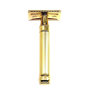 Safety Razor Top High Quality Full Gold Single Edge Disposable Safety Razor for <b>Men</b> with Professional Stainless Steel Blades - Product Image 1