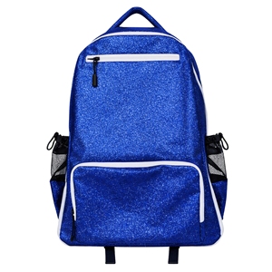 <b>Red</b> <b>Glitter</b> Waterproof Cheerleading Backpack Linen Custom Team Sports Bag Shoe Compartment Embroidery Daily Life Use Wholesale - Product Image 2