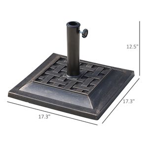 Base per Ombrellone da Giardino 9ft, Supporto in Resina da 20 libbre, Motivo Decorativo Elegante, Facile da Montare per Cortile - Product Image 3