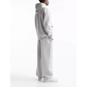 Ensemble de survêtement de sport unisexe de haute qualité pour hommes, sweat-shirt à capuche personnalisé et pantalon de jogging, motif uni - Product Image 5