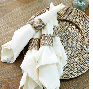 Anneau de serviette en rotin tressé, fait main sur mesure, article de table pour hôtels et cantines, avec fournisseur en gros - Product Image 6