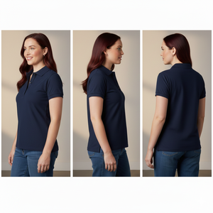 Camisa de Golf Casual Estampada para Mujer, Antiarrugas, Antibolitas, con Botones y Cuello, Uniforme, Venta al Por Mayor OEM - Product Image 4